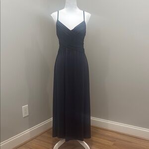 Jennifer Lopez Midnight Blue Spaghetti Strap Slip Maxi Dress​